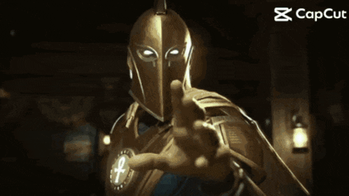 a man in a knight 's armor with an ankh symbol on his chest