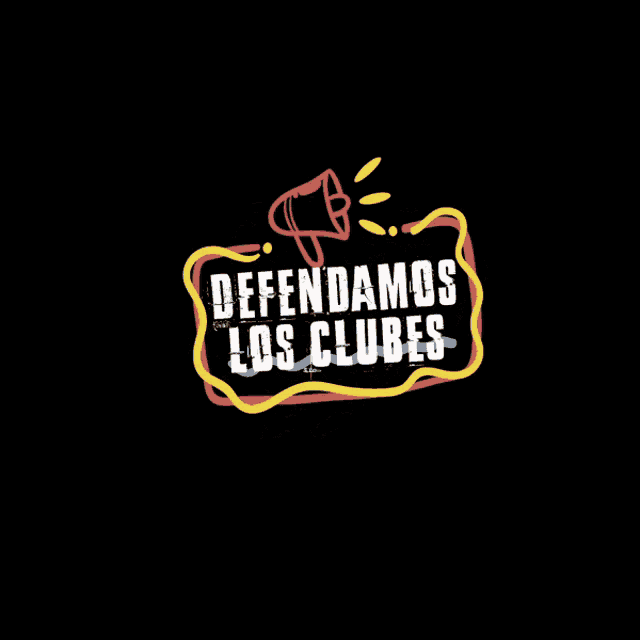 a sign that says defendamos los clubes with a bell on it