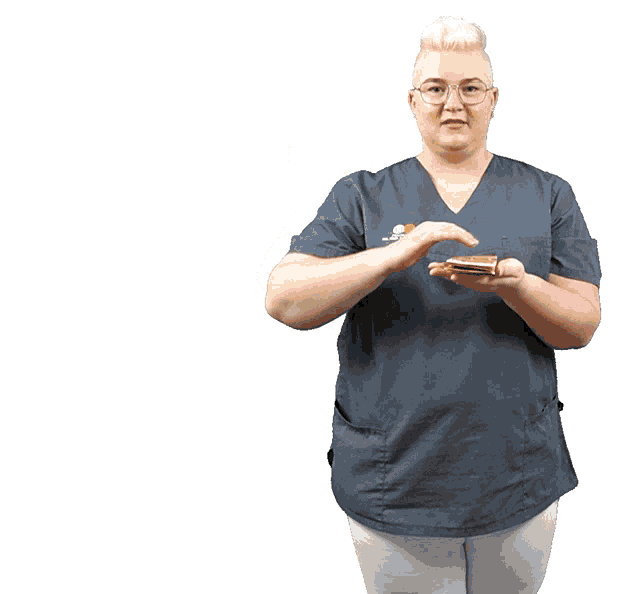 a woman in a scrub top is juggling money and the words mandy millionaire are above her