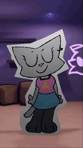 a drawing of a cat with the letter a on its chest