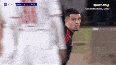 a soccer game is being broadcasted by sport tv