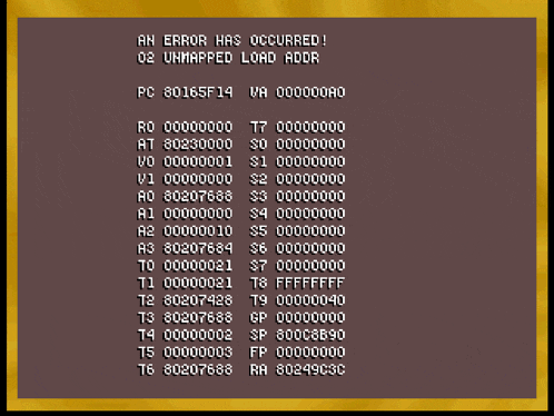 an error has occurred in a computer program