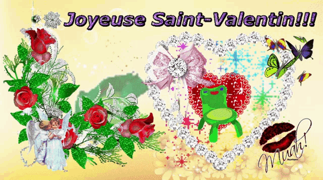 a greeting card for joyeuse saint-valentin