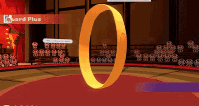 a video game screen shows a ring that says guard plus on it