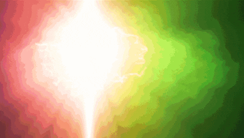 a green background with a white light coming out of the middle