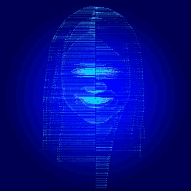 a computer generated image of a woman 's face with a smile on it