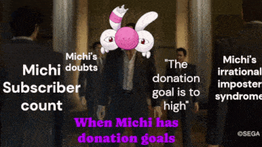 michi 's doubts subscriber count and michi 's irrational imposter syndrome are displayed