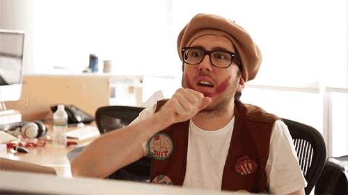 Why So Serious GIF - Jake And Amir Why So Serious Lipstick GIFs