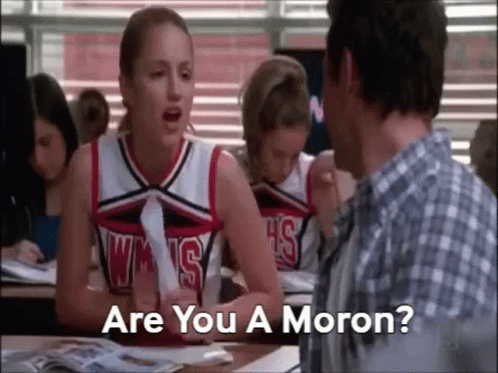 Glee Quinn Fabray GIF - Glee Quinn Fabray Are You A Moron GIFs