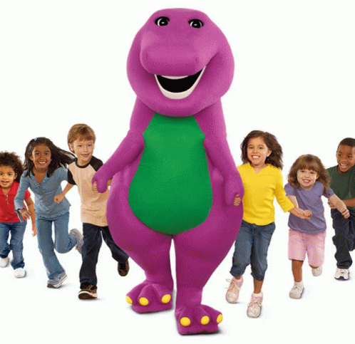 Barney And His Army Singing I Love You To Take Over Our Minds GIF - Barney And His Army Singing I Love You To Take Over Our Minds GIFs
