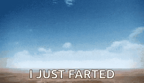 a picture of a desert with the words i just farted on it