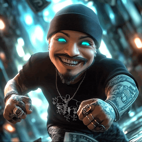a man with a tattoo on his arm that says " i 'm a fool "