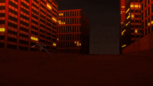 a man in a suit is standing in front of a building that is on fire ..