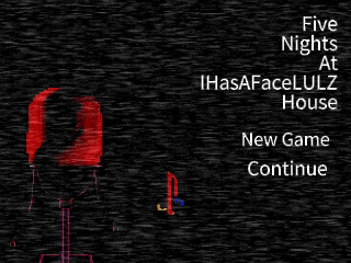 a screenshot of five nights at ihsafaceulz house