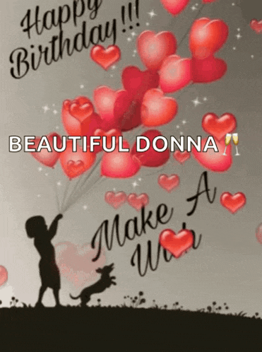 a birthday card that says happy birthday beautiful donna