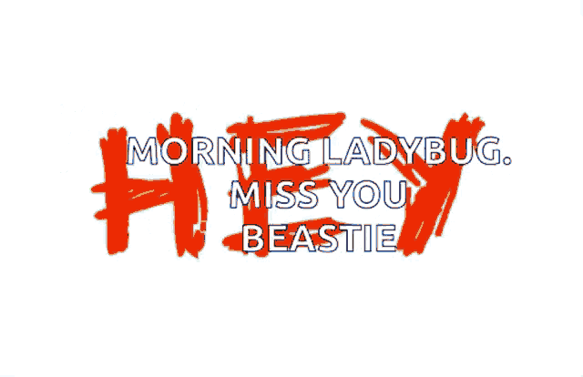a poster that says you 're morning ladybug miss you beastie beautiful