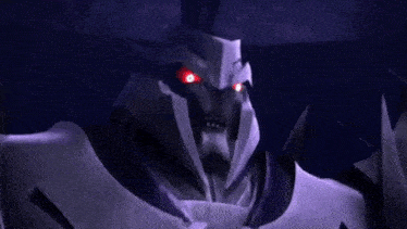 a cartoon character with red eyes and the words look around you on the bottom