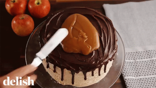 Caramel Apple Cake GIF - Delish Caramel Apple Cake Cake GIFs