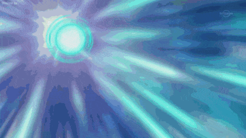 a blue and purple background with a light coming out of the middle