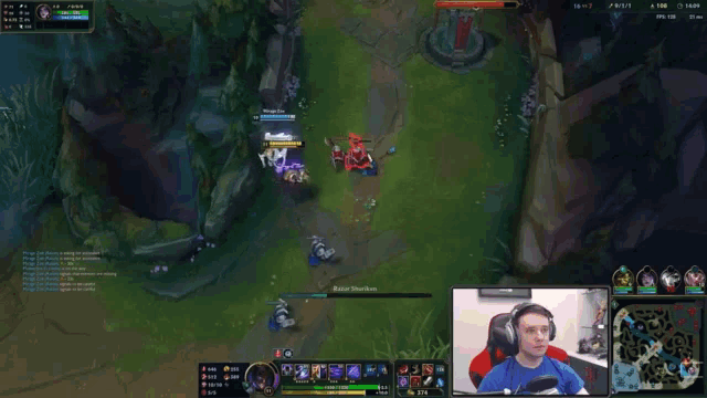 a man is playing a video game with a score of 378-336
