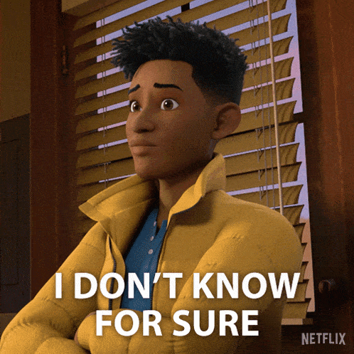 a man in a yellow jacket says " i don t know for sure "