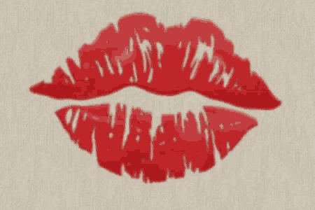 a picture of a kiss with the words good morn written beneath it