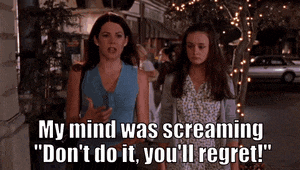 two women standing next to each other on a street with a caption that says my mind was screaming