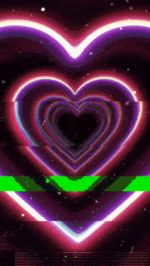 a purple heart shaped tunnel with a green stripe on the bottom