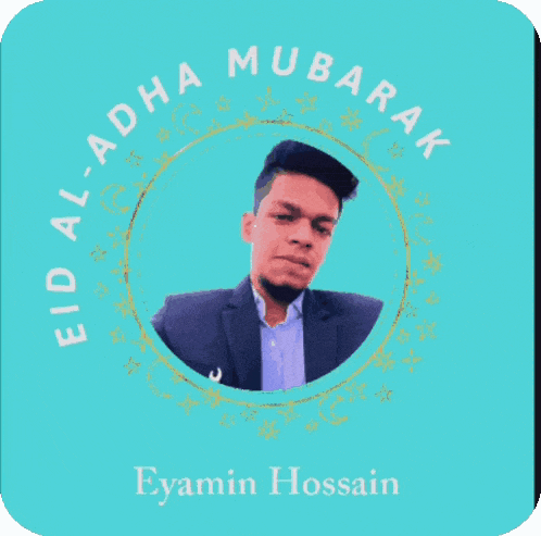 a picture of a man in a suit with the name eyamin hossain on the bottom