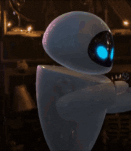 wall e from the movie wall e is flying in the dark