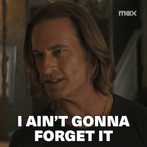 a man says " i ain 't gonna forget it " in front of a max logo