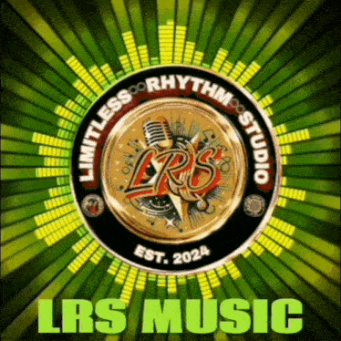 a logo for lrs music that is green
