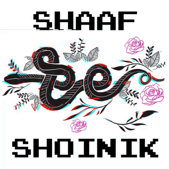 a poster with a snake and the word shaaf