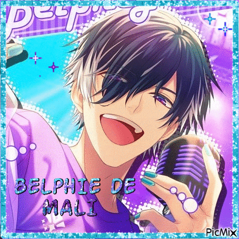 a boy in a purple shirt is holding a microphone in his hand and smiling .