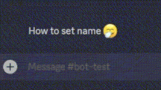 a screenshot of a message that says your name has been set to steven