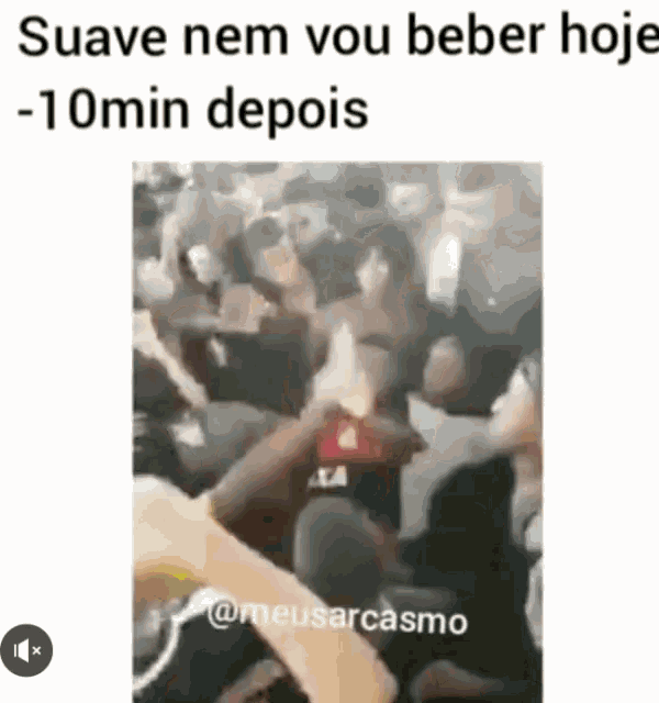 a group of people are dancing in a room with the words suave nem vou beber hoje -10min depois on the bottom