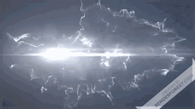 a lightning bolt is displayed on a renderforest.com page