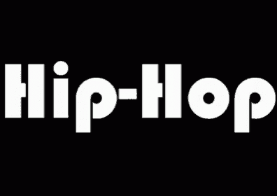 a black background with the word hip-hop in white letters