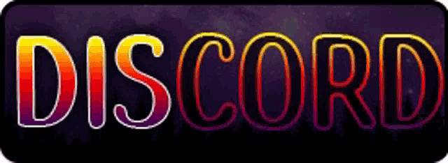 the word discord is on a purple background with a galaxy in the background
