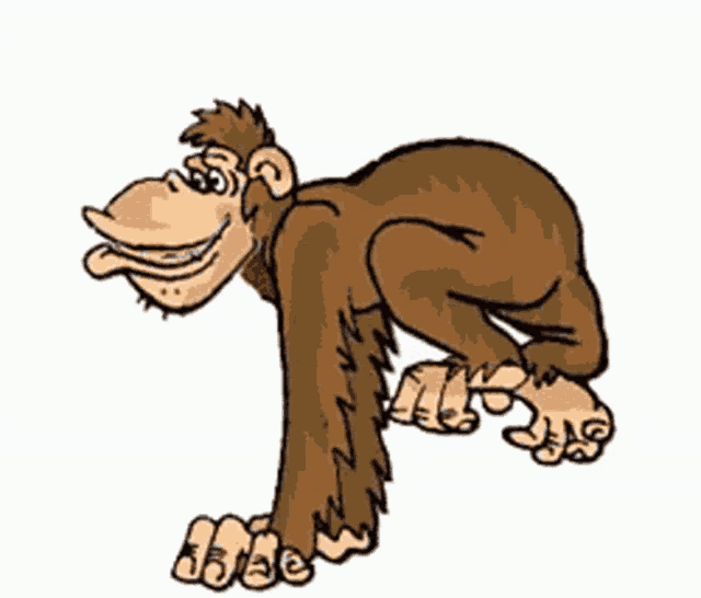 a cartoon of a monkey with a big smile on it 's face