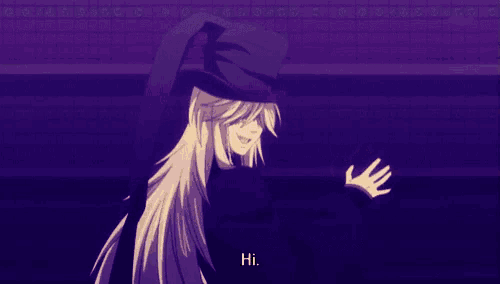 a man in a black hat is saying hi