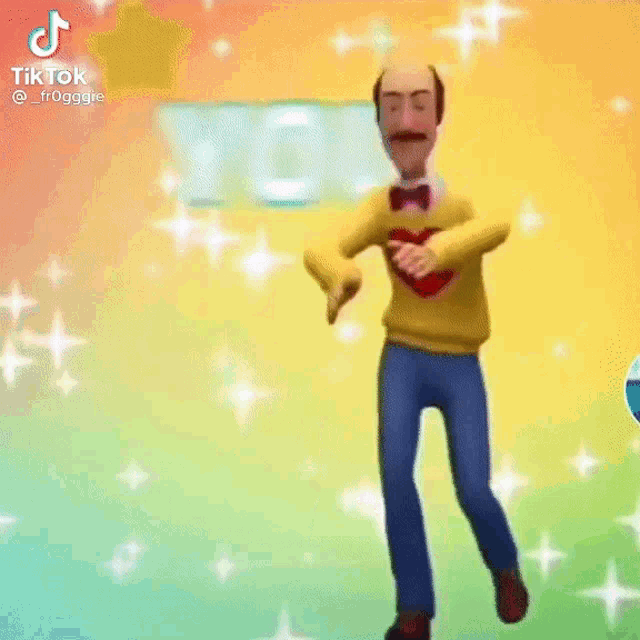 a cartoon man is dancing with the words you can do it behind him .