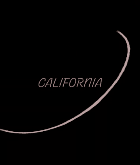 a drawing of a swirl with the word california on it