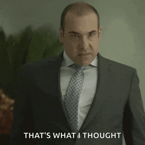 a man in a suit says that 's what i thought