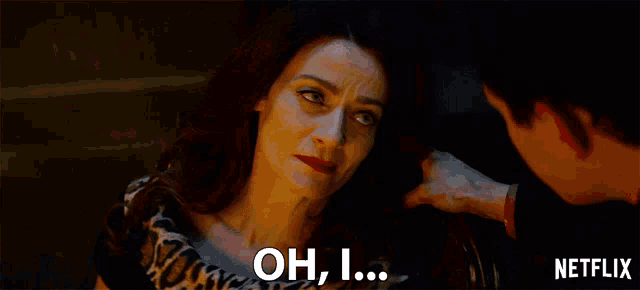 a netflix ad shows a woman laughing with the words oh i