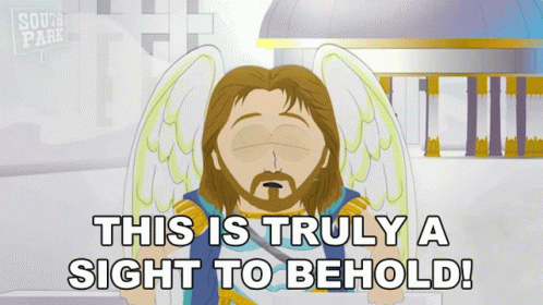This Is Truly A Sight To Behold Archangel Michael GIF - This Is Truly A Sight To Behold Archangel Michael South Park GIFs