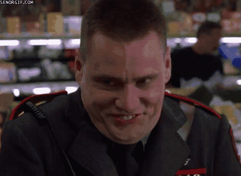 a man in a military uniform is smiling in a store