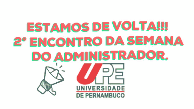 an advertisement for universidade de pernambuco shows a megaphone