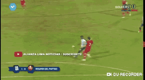 a soccer game is being played on a tv screen