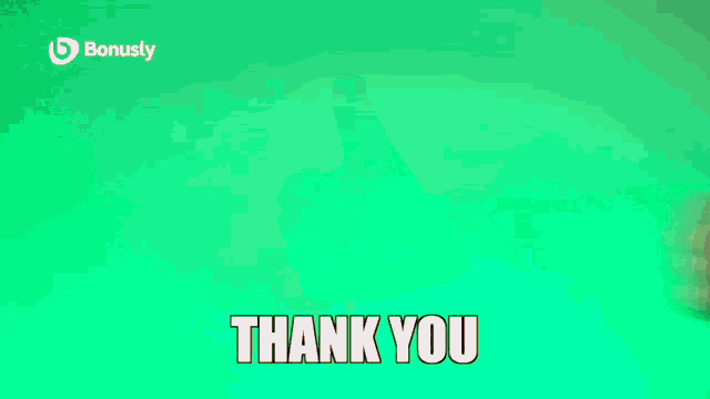 a man 's arm is giving a thumbs up and the words `` thank you '' are behind him .